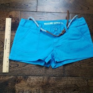 Bright blue shorts